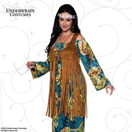 UNDERWRAPS Long Off Shoulder Hippie Dress Womens Costume - 60s Womens Maxi dress (Womens X-Large (14-16))