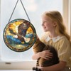 Eagle Stained Glass Window Hanging, Eagle Suncatchers Indoor Windows 7.8