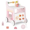 HONEY JOY Baby Push Walker, 8-in-1 Wooden Kids Ice Cream