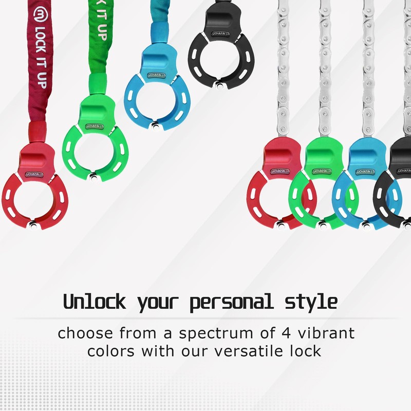 Mezelon Electric Scooter Lock, 8mm Chain Lock Bike Locks Heavy