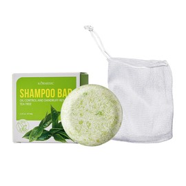 DR.EMMET Shampoo Bar, Tea Tree Shampoo Bar for Oil Hair Control, Solid Anti Dandruff Rice Water Shampoo Bar for Women, Moisturizing, Hydrating, Hair Strengthening Deep Scalp Care