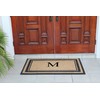 First Impressions Markham Border Double Door, Doormat, Monogrammed M, X-Large