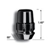 Gorilla Automotive 71681NBC Acorn Black Chrome Wheel Locks (1/2" Thread