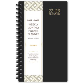 2023 Pocket Planner/Calendar - Weekly & Monthly Pocket Planner, January 2023 - December 2023, 6.8" x 4.3"，Strong Twin - Wire Binding, Plastic Cover