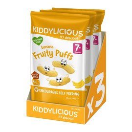 Kiddylicious Gluten-Free Banana Puffs Multipack, 40g (Pack of 3)
