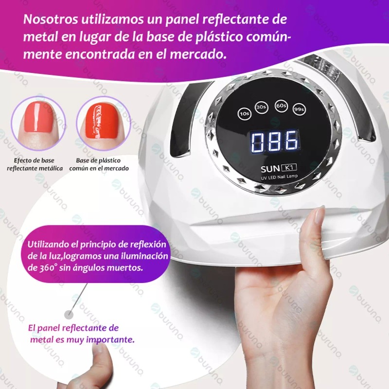 Buruna Lámpara De Uñas 300w/70led Secadora Uñas,lámpara Uv Uñas