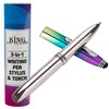 KING OF FLASH 3-in-1 Stylus Pen With Light, Capacitive Aluminium
