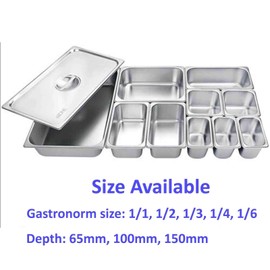 Gastronorm Pan, GN 1/3x100MM, S/S201