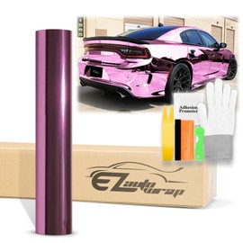 48"x60" (4FTx5FT) Supercast Chrome Pink Vinyl Wrap Sticker Car Auto Vehicle Motorcycle DIY Decal Sheet with Air Release Channel Bubble Free Self Adhesive Peel and Stick Free Tool Kit