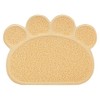 DM Paw-Shaped Cat Litter Box Mat, 15.75x11.75 Inches, Peach