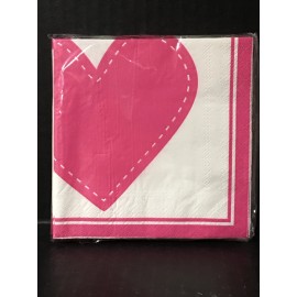 Celebrate It Pink Retro Beverage Napkins 24pc New