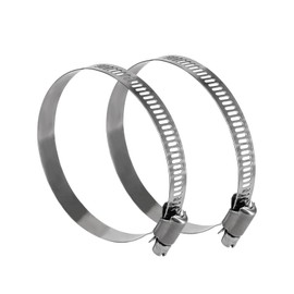 Horiznext 20 inch stainless steel hose clamp, adjustable metal worm gear assortment kit for water pipe (2 pcs)