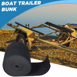 Remerry Boat Trailer Bunk Carpet, Marine Carpet Black Padding Boat Carpet Polyester Boat Trailer Bunks Marine Carpeting Trailer Bunk Padding for Boat Trailer Step(12 Inch x 50 Feet)