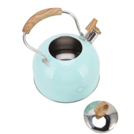 STARNOONTEK Stove Top Whistling Tea Kettle, 2.7 QT / 86 OZ / 2.5L White Stovetop Food Grade Stainless Steel Foldable Handle Tea Kettle for Kitchen Supplies