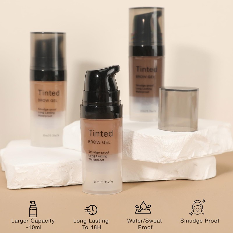 3D Eyebrow Gel Kit With Brush【Smudge-proof】【Waterproof】【Long Lasting】Eyebrow Gel With Eyebrow