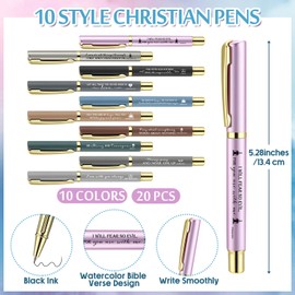 Motipuns 20 Sets Easter Christian Church Gifts Bulk Bible Verse Pens Keychains and Bookmarks Religious Mother's Day Gift for VBS Sunday School Church Pastor Supplies(Vibrant,Watercolor)