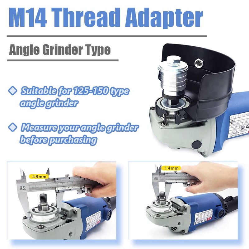 Mesee Angle Grinder to Grooving Machine Adapter, M14 Thread Quick