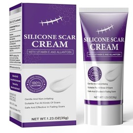 Gel de silicona para cicatrices, crema avanzada para eliminar cicatrices quirúrgicas, estrías, acné, cesárea, queloides, tratamiento de cicatrices viejas y nuevas de cuerpo y cara, 1.23 onzas (1.23 onzas)