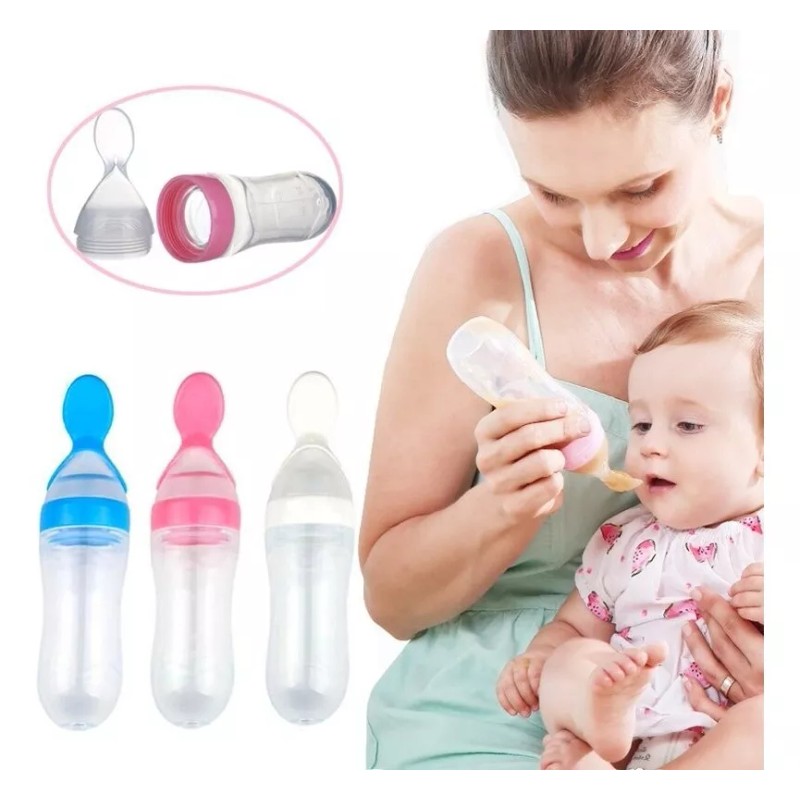 Cuchara De Silicon Dispensador De Alimento Para Bebes