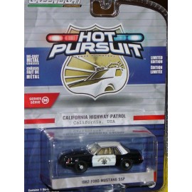 GREENLIGHT CALIFORNIA HIGHWAY PATROL 1982 FORD MUSTANG FOXBODY -Black/White, MIP