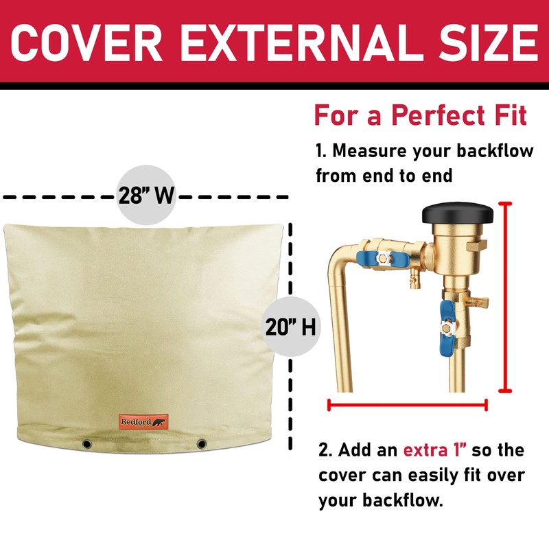 Redford Supply Co. Cold Snap (5°F) Backflow Preventer Insulation Cover,