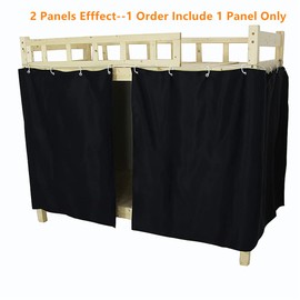 Gxi Black Blackout Bottom Bunk Bed Curtain Privacy Canopy Single Bed Shading Decor Loft Under Dormitory Bed Curtain,1PC
