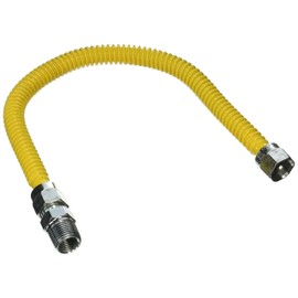 BRASS CRAFT FIP x 1/2" MIP x 18" Straight Gas Connector CSSD54-18, 1/2" X 1/2" X 18"