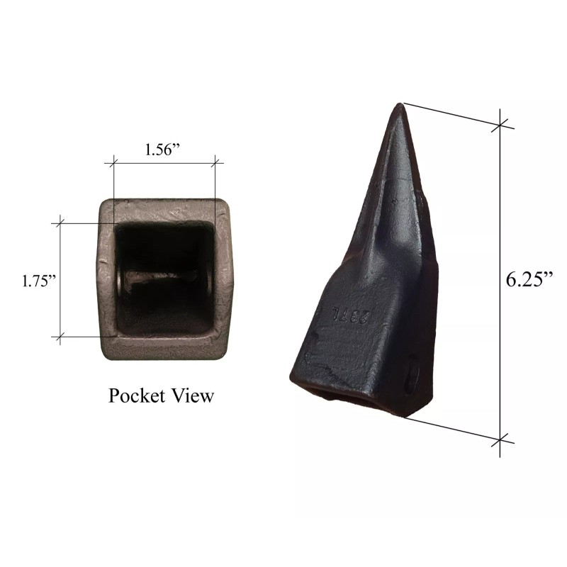 Quality Aftermarket Backhoe, Excavator Bucket Shanks Fits 3/4" Lip, Tiger