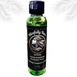 Blissfully Bare Gentle Bromelain Facial Toner with Skin-Loving Ingredients, Gentle Exfoliation, Removes Dirt, Excess Oil and Make-up, Skin-Soothing, Antioxidant, Promotes a Youthful Glow
