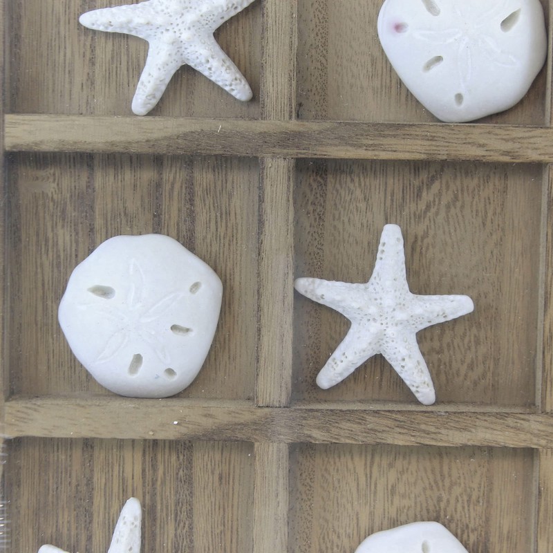 DEI Shell Tic tac Toe, 9" sq, Multicolored