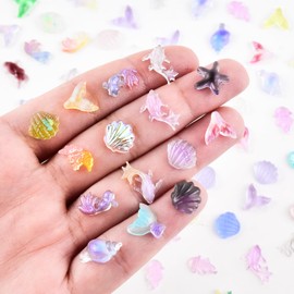 BENOSPACE 200 Pcs Mini Resin Ocean Animals Miniature Plastic Fish Aquarium Decorations Tiny Sea Animal Variety Figurines to Hide for DIY Crafts Fairy Garden Dollhouse Micro Landscaping Fish Tank