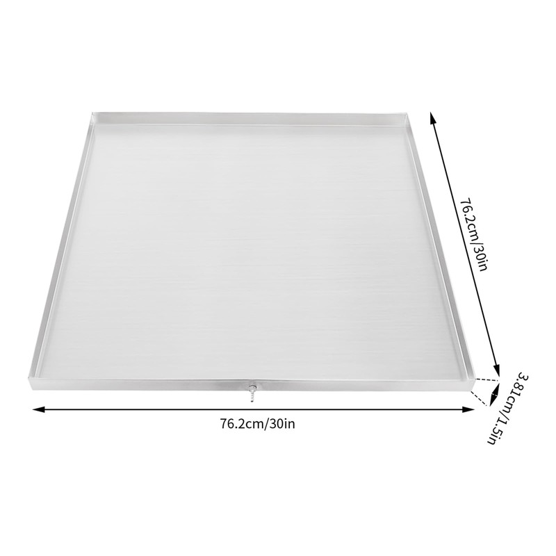Washer Machine Drain Pan, 30 x 30 x 1.5 Inch