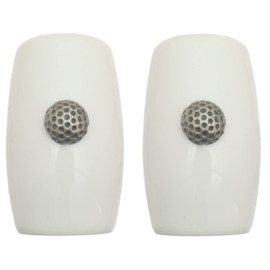 Golf Ball China Salt and Pepper Shakers Cruet Set Modern White CSP 155