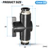 ERGAOBOY 5 Pcs 12mm OD Pneumatic Ball Valve, Push to
