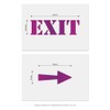 Exit and Arrow Stencil Set - Small Exit Word and