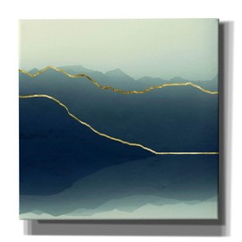 Epic Graffiti 'Gold Lined Alps' by Dirk Wustenhagen Canvas Wall Art, 18" x 18"