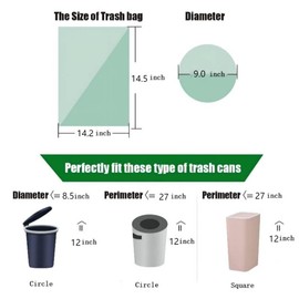 AURMOO 165 Organic Waste Bags, 6 L, Organic Waste Bags, Kitchen Waste Bags, Organic Waste Bags for Kitchen, Office, Living Room (36 x 37 cm, Green)