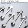 HawZeerLy 6 Pcs Cat Spoon Coffee Tea Spoon Cat Dessert
