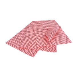 EcoTech EWF25R Envirowipe Compostable Folded Cloth, Red (pack of 25)