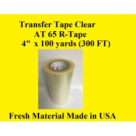 Rtape 1 Roll 4" x 300 ft  Application Transfer Tape Vinyl Signs R TAPE  Clear at 65