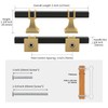 Lepatape 25 Pack 3 Inch Black and Gold Cabinet Pulls