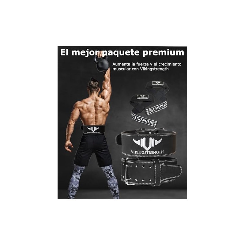 Vikingstrength - Cinturón de levantamiento de pesas de alta calidad