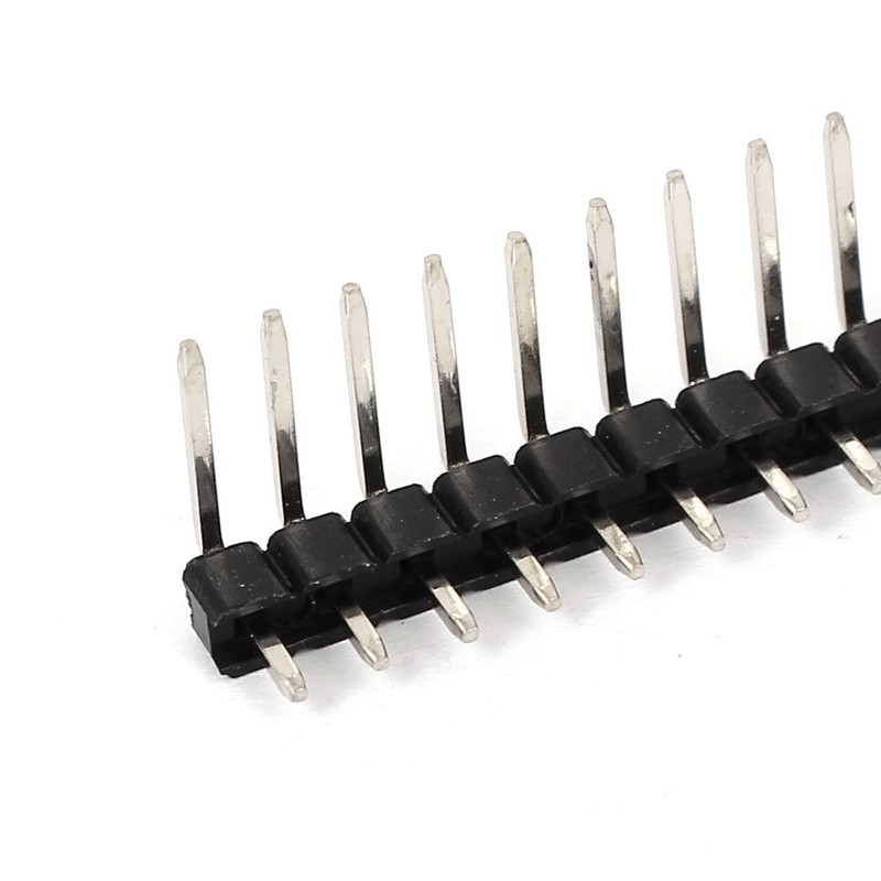 sourcing map Right Angle 40-pin 2.54mm Single Row Male Pin