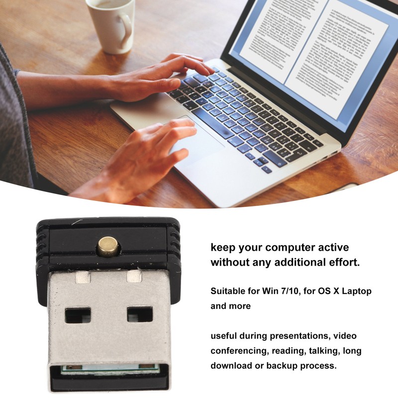 Mouse Jiggler Keep Screen Active Plug and Play USB Power