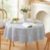 Zobesta 60 Inch Round Tablecloth Blue Linen Round Table Cloth