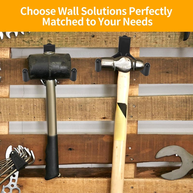 WIN&YING 6 Pack Storage Shed Hooks for Suncast, Black Single-Head