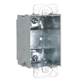Switch Box, 3 x 2 inches, 2-3/4 inches Deep, Gangable, Three 1/2 KO's, MC/BX/Flex Clamps, 2 Hour Fire Rated (5)