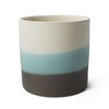 Leaf Ceramic Planters, Blue Stripe, 12cm