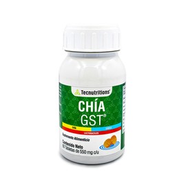 Chía GST 60 tabs 100% Naturales | Linaza, Lactobacilos y Sábila, Suplemento