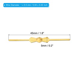 PATIKIL Chandelier Connector Clip, 200 Pack 45mm/1.8" Length Chandelier Bowtie Pin Replacement for Fastening Crystals Lamp Ceiling Light Parts, Golden